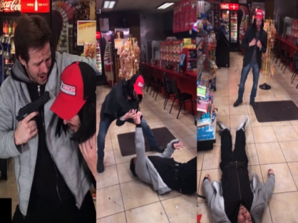 Keanu Reeves enfrentó a 'ladrón' en este video que ha alborotado a miles de usuarios