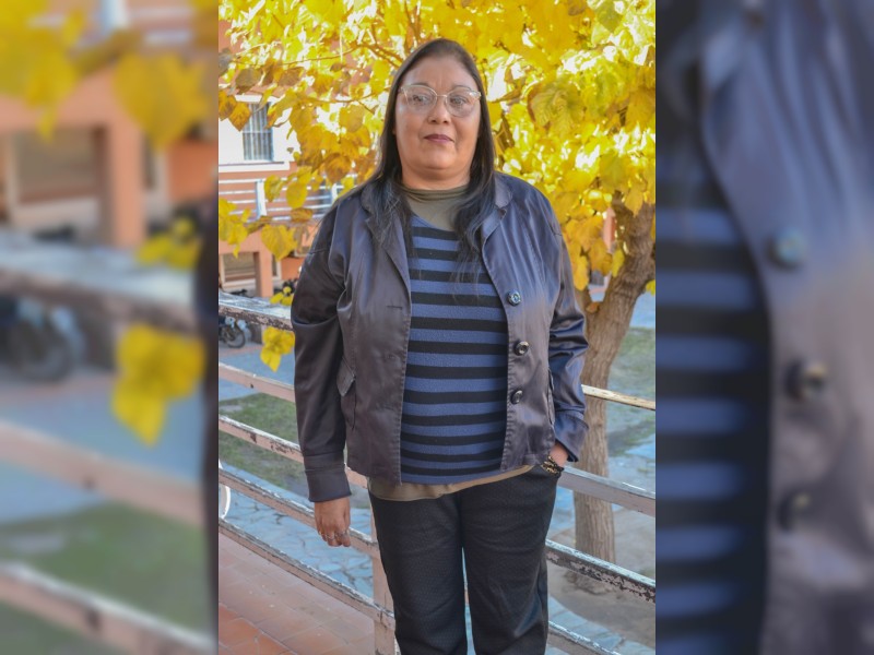 Foto: Elena Luna, paciente transplantada que da su importante testimonio.