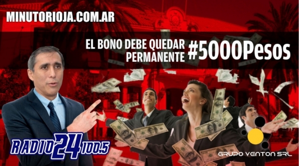 "El Bono que entregó el Gobernador debe quedar permanente en el sueldo de los empleados públicos"